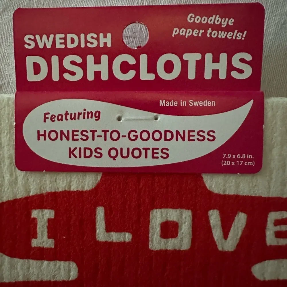 Blue Q Swedish Dish Cloth Quirky Fun Practical Child Inspired